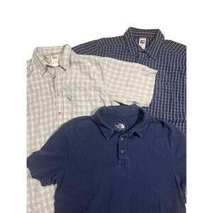 The North Face‎ Bundle Of 3 Medium Shirts Poll Outdoor Casual Button Up